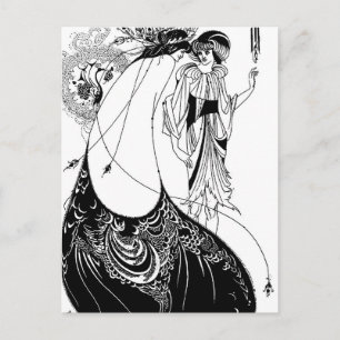 Peacock Rok Beardsley Art Nouveau Briefkaart