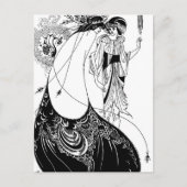 Peacock Rok Beardsley Art Nouveau Briefkaart (Voorkant)