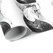 Peacock Rok Beardsley Art Nouveau Cadeaupapier (Rol Hoek)