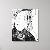 Peacock Rok Beardsley Art Nouveau Canvas Afdruk (Voorkant)