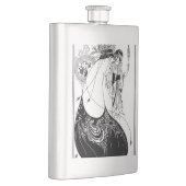 Peacock Rok Beardsley Art Nouveau Heupfles (Rechts)