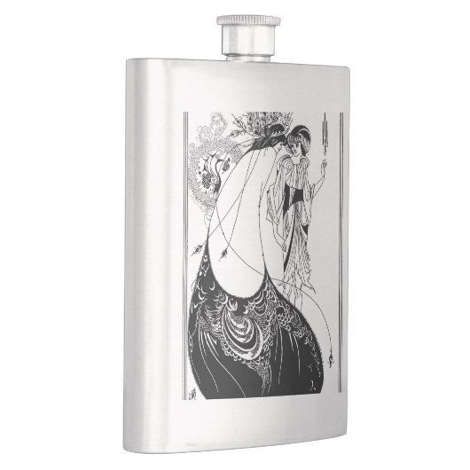 Peacock Rok Beardsley Art Nouveau Heupfles (Rechts)