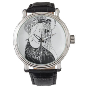 Peacock Rok Beardsley Art Nouveau Horloge