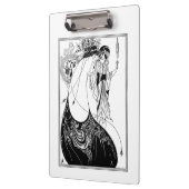 Peacock Rok Beardsley Art Nouveau Klembord (Links)