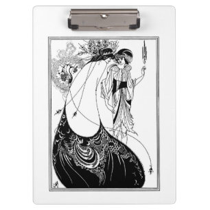 Peacock Rok Beardsley Art Nouveau Klembord