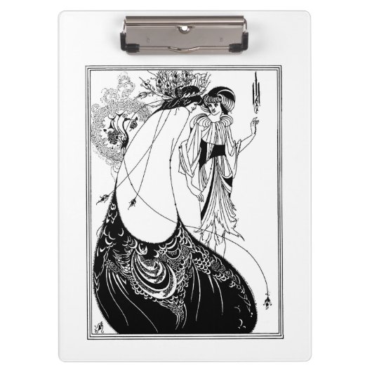 Peacock Rok Beardsley Art Nouveau Klembord (Voorkant)