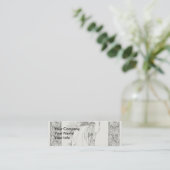 Peacock Rok Beardsley Art Nouveau Mini Visitekaartje (Staand voorkant)