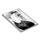 Peacock Rok Beardsley Art Nouveau Notitieboek (Rechterzijde)