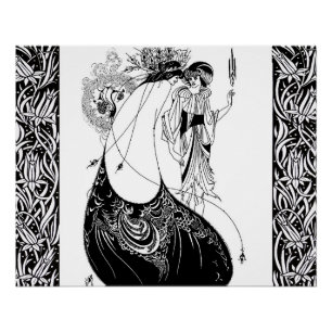 Peacock Rok Beardsley Art Nouveau Perfect Poster