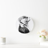 Peacock Rok Beardsley Art Nouveau Ronde Klok (Huis)