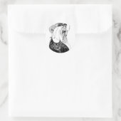 Peacock Rok Beardsley Art Nouveau Ronde Sticker (Tas)