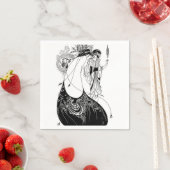 Peacock Rok Beardsley Art Nouveau Servetten (Insitu)