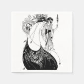 Peacock Rok Beardsley Art Nouveau Servetten (Voorkant)