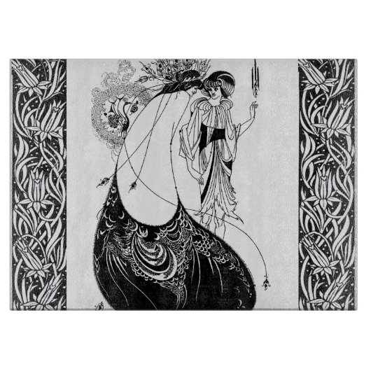 Peacock Rok Beardsley Art Nouveau Snijplank (Voorkant)