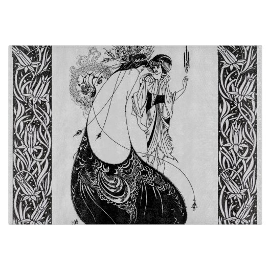 Peacock Rok Beardsley Art Nouveau Snijplank (Voorkant)