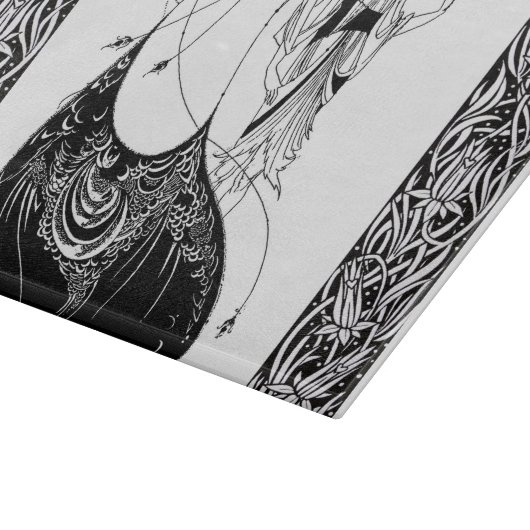 Peacock Rok Beardsley Art Nouveau Snijplank (Hoek)