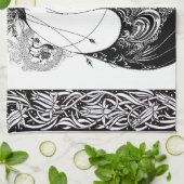 Peacock Rok Beardsley Art Nouveau Theedoek (Gevouwen)