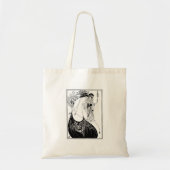 Peacock Rok Beardsley Art Nouveau Tote Bag (Voorkant)