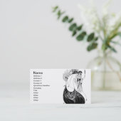 Peacock Rok Beardsley Art Nouveau Visitekaartje (Staand voorkant)