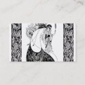 Peacock Rok Beardsley Art Nouveau Visitekaartje (Achterkant)