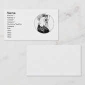 Peacock Rok Beardsley Art Nouveau Visitekaartje (Voorkant / Achterkant)