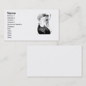 Peacock Rok Beardsley Art Nouveau Visitekaartje (Voorkant / Achterkant)