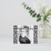 Peacock Rok Beardsley Art Nouveau Visitekaartje (Staand voorkant)