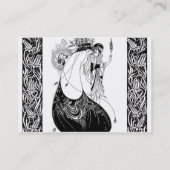 Peacock Rok Beardsley Art Nouveau Visitekaartje (Achterkant)