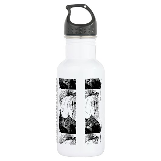 Peacock Rok Beardsley Art Nouveau Waterfles (Achterkant)