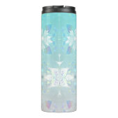 Peacock romantische bruiloft, hart gepersonaliseer thermosbeker (Achterkant)