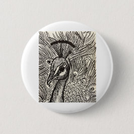 Peacock Ronde Button 5,7 Cm