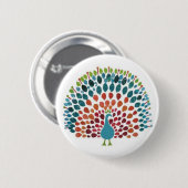 Peacock Ronde Button 5,7 Cm (Voorkant /achterkant)