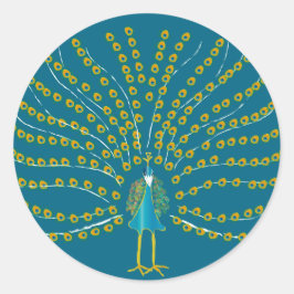 Peacock Ronde Sticker