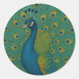 Peacock Ronde Sticker