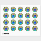 Peacock Ronde Sticker (Vel)