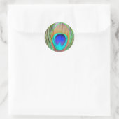 Peacock Ronde Sticker (Tas)