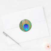 Peacock Ronde Sticker (Envelop)