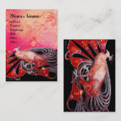 PEACOCK rood zwart Visitekaartje (Voorkant / Achterkant)