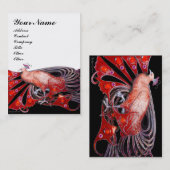 PEACOCK (rood zwart wit) Visitekaartje (Voorkant / Achterkant)