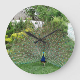 Peacock Round (groot) wandklok