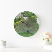 Peacock Round (groot) wandklok (Huis)