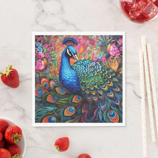 Peacock Rozen Elegant  papier servetten (Insitu)