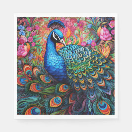Peacock Rozen Elegant  papier servetten