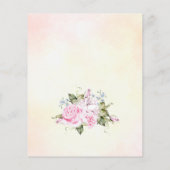 Peacock  rozen verloving budget uitnodiging (Achterkant)