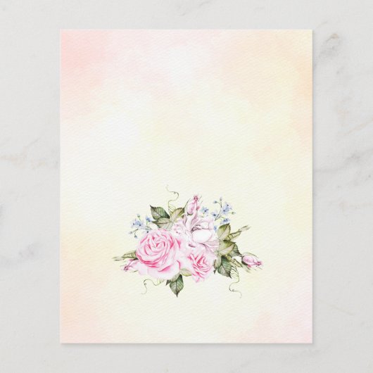 Peacock  rozen verloving budget uitnodiging (Achterkant)