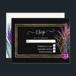 Peacock RSVP-kaart RSVP Kaartje<br><div class="desc">Barokke pauock-themed rsvp kaart.</div>
