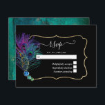 Peacock RSVP Kaartje<br><div class="desc">Barokke pauock-themed rsvp kaart.</div>