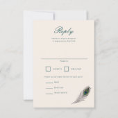  Peacock RSVP Kaartje (Voorkant)