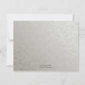 Peacock RSVP, zilver RSVP Kaartje (Achterkant)