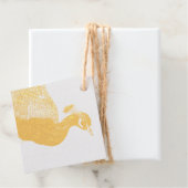 Peacock Rubber Stamp Bedankjes Labels (Met doos)